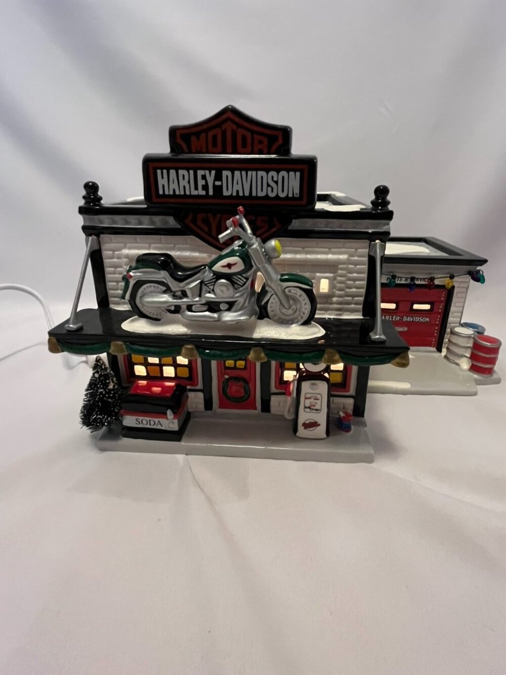 Department 56 Snow Village – Harley‑Davidson Motorcycle Shop